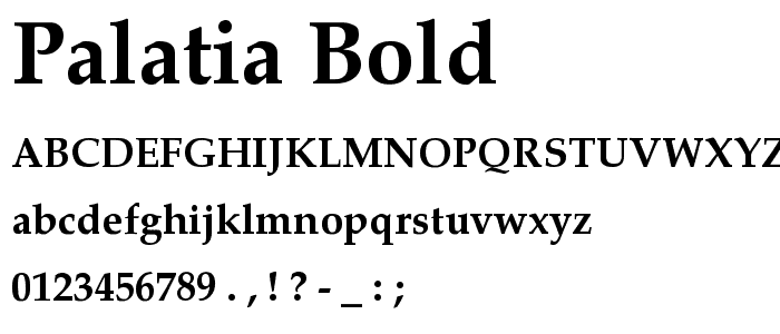 Palatia Bold font